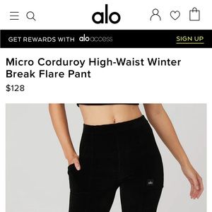 Alo Black Courdoy Set